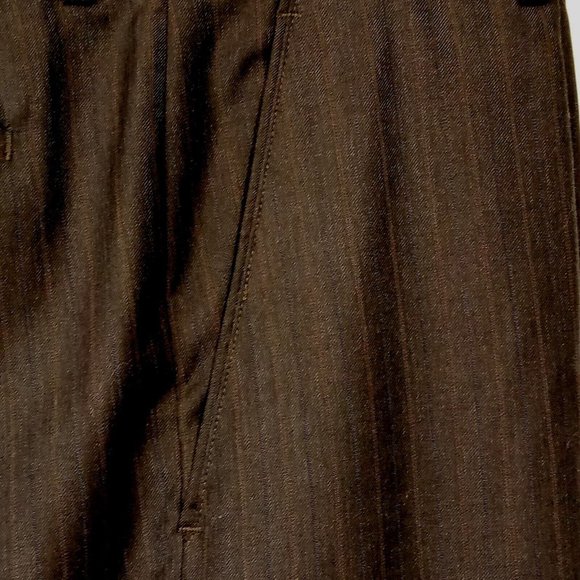 Banana Republic Trousers Dress Pants 35 x 31 Black/Faint stripe Wool Blend VGC - Picture 6 of 12